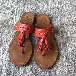 Coach leather sandals